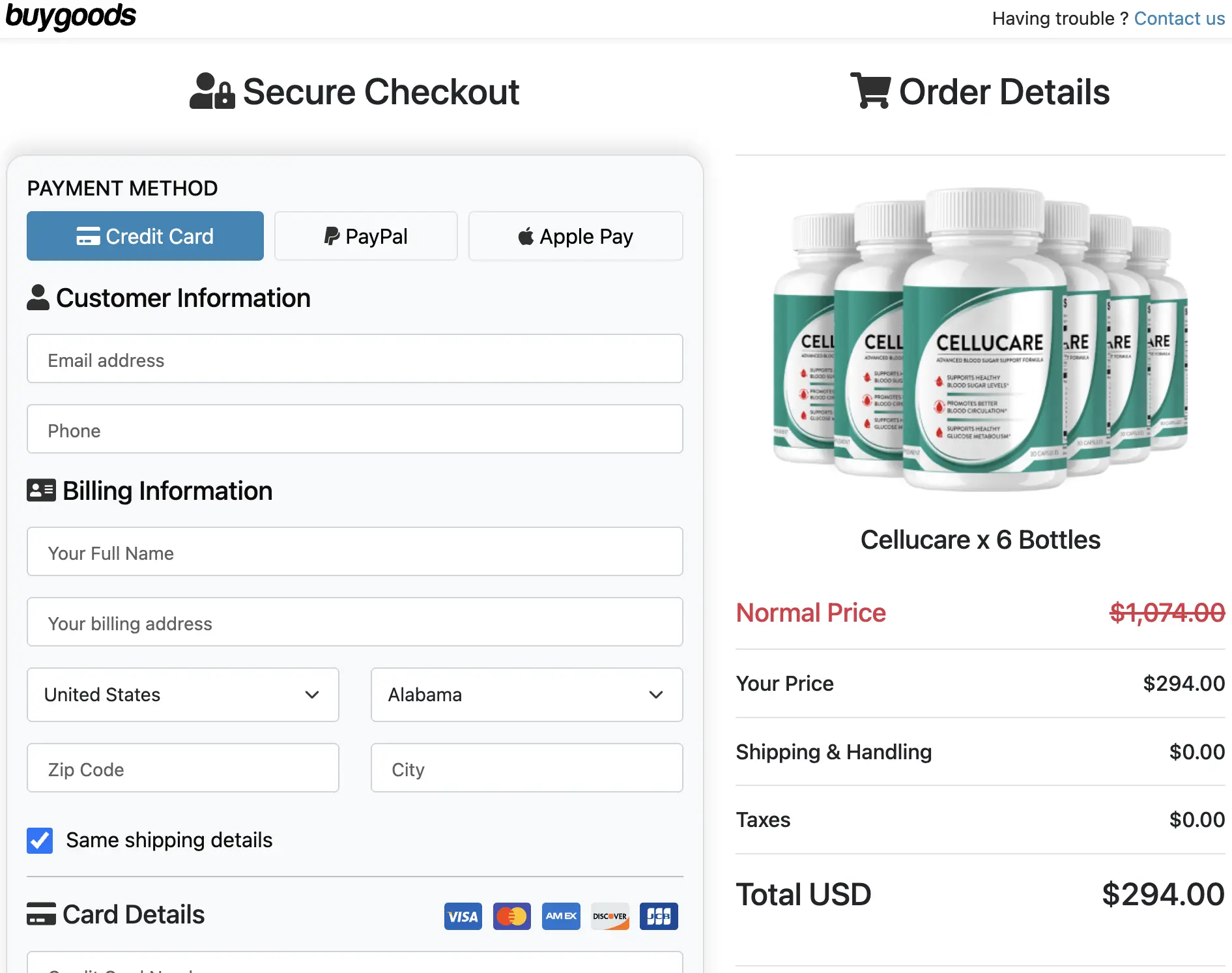 CelluCare bottle